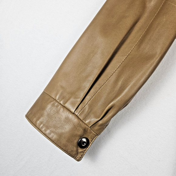 Remy Leather Bomber Jacket Mens 40 M Cognac Brown Coat Made in USA Retro Western - Picture 7 of 15